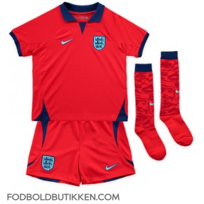 England Declan Rice #4 Udebanetrøje Børn VM 2022 Kortærmet (+ Korte bukser)